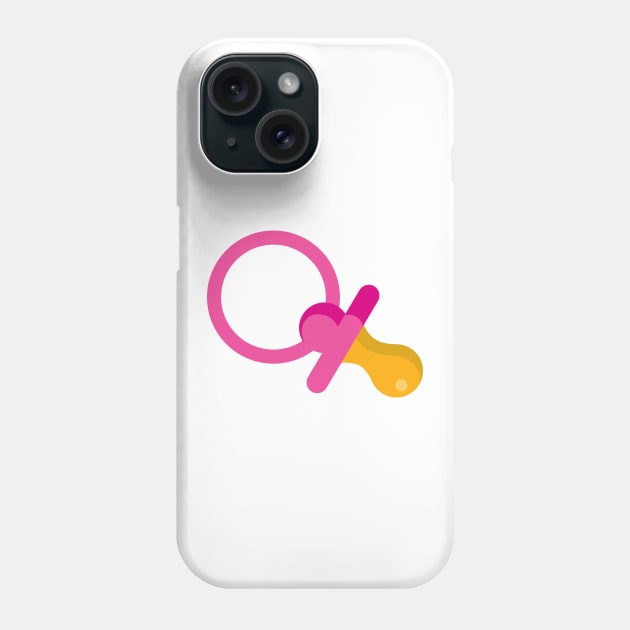 Pink Pacifier Baby Girl Phone Case by Inogitna Designs