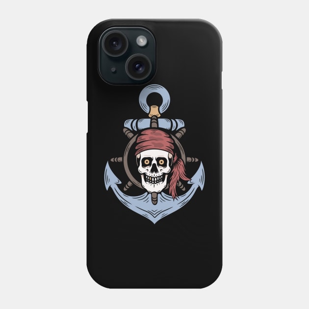 Pirate skull Phone Case by gggraphicdesignnn