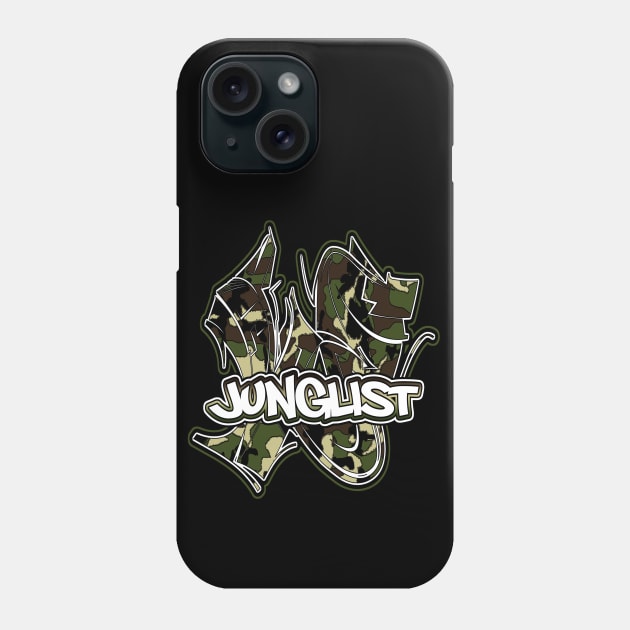 Junglist-Camo Graff Phone Case by AutotelicArt