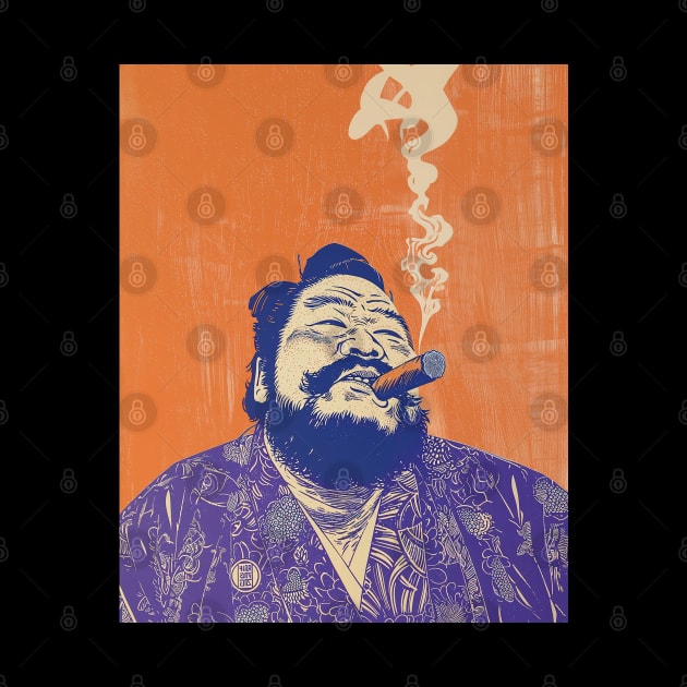 Puff Sumo: Smoking a Fat Robusto Cigar on a Dark Background by Puff Sumo