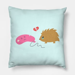 Some Love Is Not Meant To Be, Broken Hearted Hedgehog Pillow