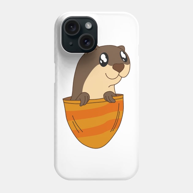 Cute Pocket Otter Phone Case by Foxxy Merch