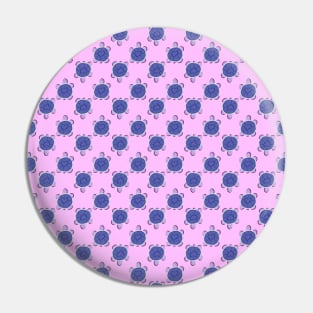 Purple Heart Turtle Pattern Pin