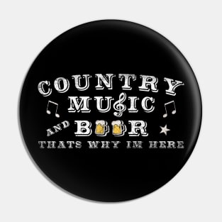 Country Music And Beer Pin