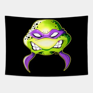 Angry Purple Ninja Turtle Tapestry