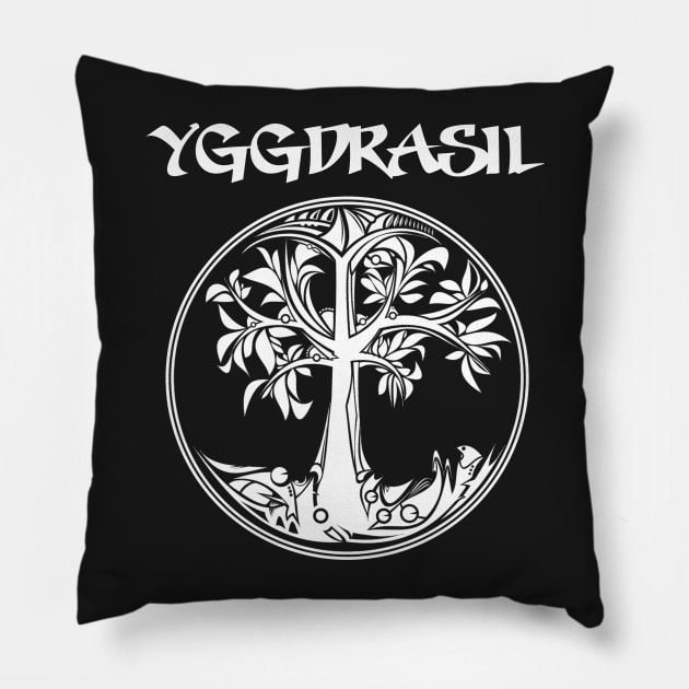 Yggdrasil Norse Mythology Pillow by AgemaApparel