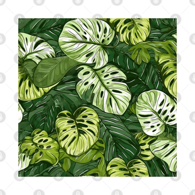 variegated monstera pattern by BloodRubyz