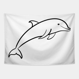 Stick figure dolphin Tapestry