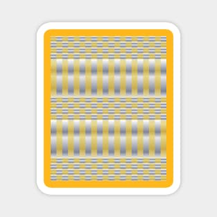 Gold and Silver (Checkers and Stripes) Magnet