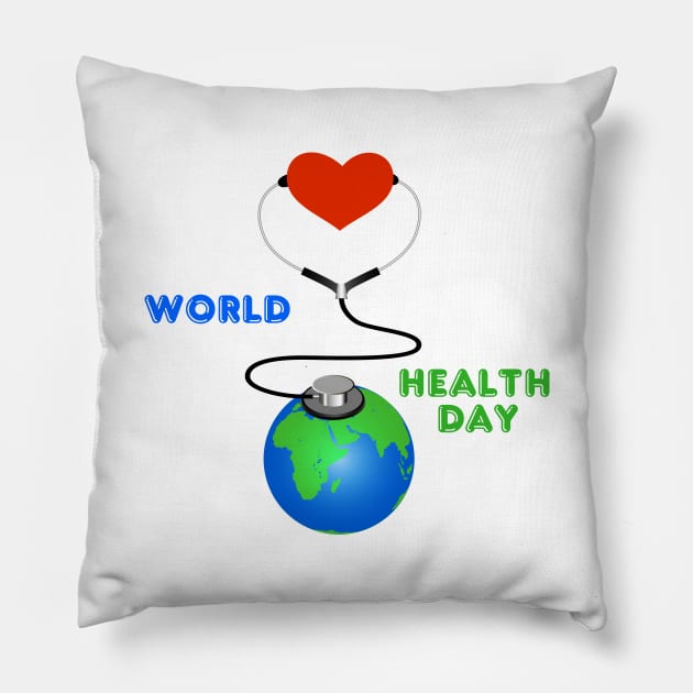 World Health Day Pillow by designbek