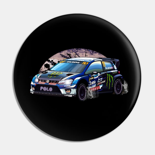 Petter Solberg's Rallycross car - Illustration Pin by Mario Ramos Rally Art