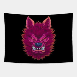 Werewolf Happy Halloween Wolfman Scary Monster Face Tapestry