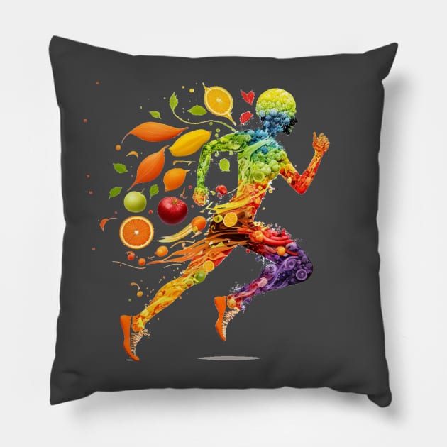 Nutrition and Physical Activity- healthy body Pillow by Shop-Arts