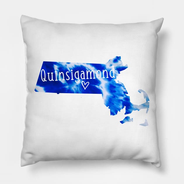Tie Dye Quinsigamond Community College Pillow by aterkaderk