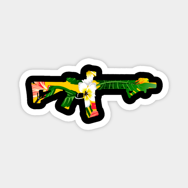 Hawaiian Hibiscus AR15 Magnet by ArtisanTactical