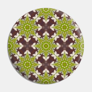 Pea Green and Brown Pattern - WelshDesignsTP003 Pin