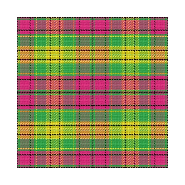 Scottish tartan, black, yellow, pink; green by kavalenkava