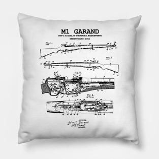 M1 Garand - World War 2 Weapon Blueprint Rifle Pillow