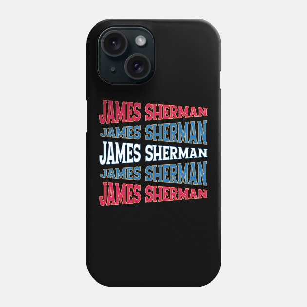 TEXT ART USA JAMES SHERMAN Phone Case by LAVA-ROMA-NOVA