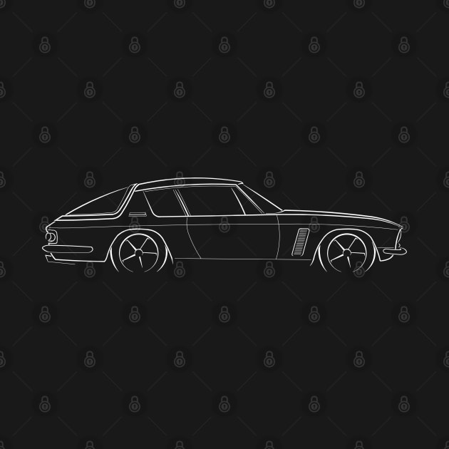 Jensen Interceptor 2 - profile stencil, white by mal_photography