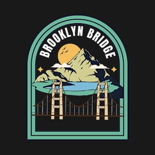 Brooklyn Bridge, New York City Summer Vacation Sunset T-Shirt