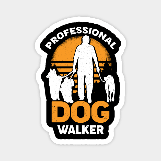 Professional Dog Walker Pet Sitter Gift Magnet by Dolde08