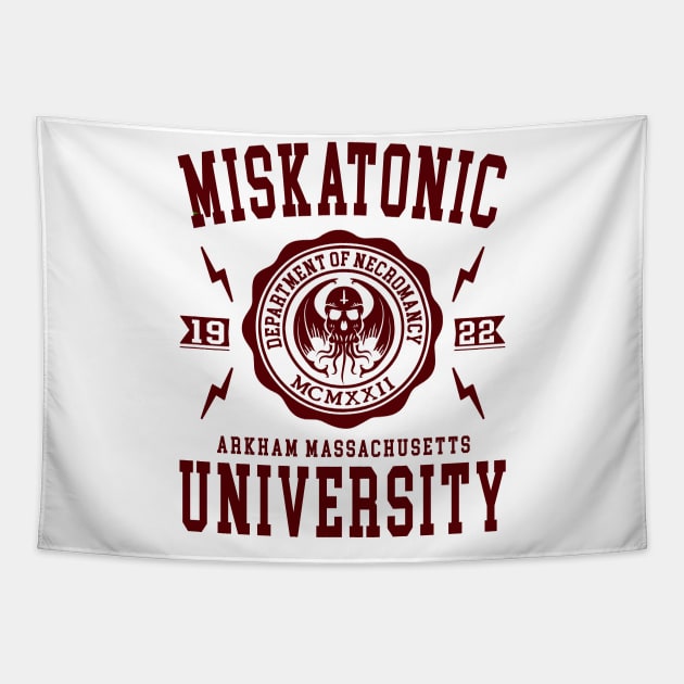 CTHULHU - MISKATONIC UNIVERSITY Tapestry by Tshirt Samurai