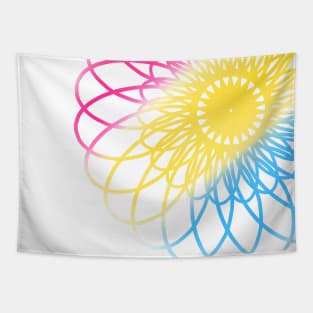 Pansexual Pride Rosette Tapestry