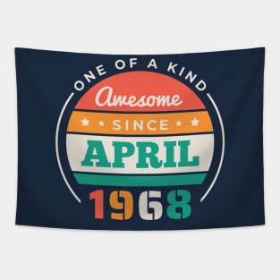 Retro Awesome Since April 1968 Birthday Vintage Bday 1968 Tapestry