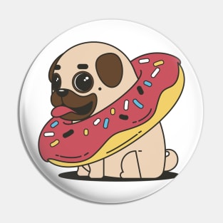 Dog love donut Pin