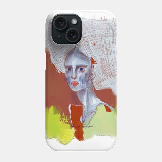 Sad lady Phone Case by Colormyline by Denis Senyol