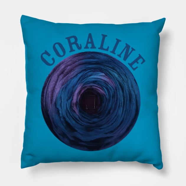 Coraline Pillow by AquaMockingbird