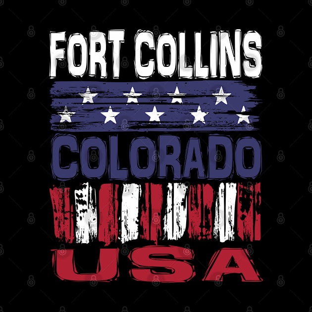 Fort Collins Colorado USA T-Shirt by Nerd_art
