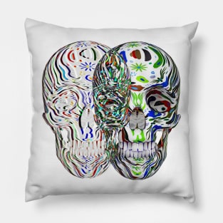 Abstract flower Skull (art2) Pillow