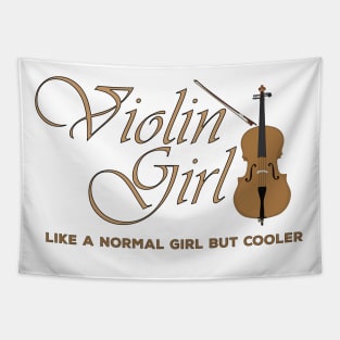 Violin Girl like a normal girl but cooler Tapestry