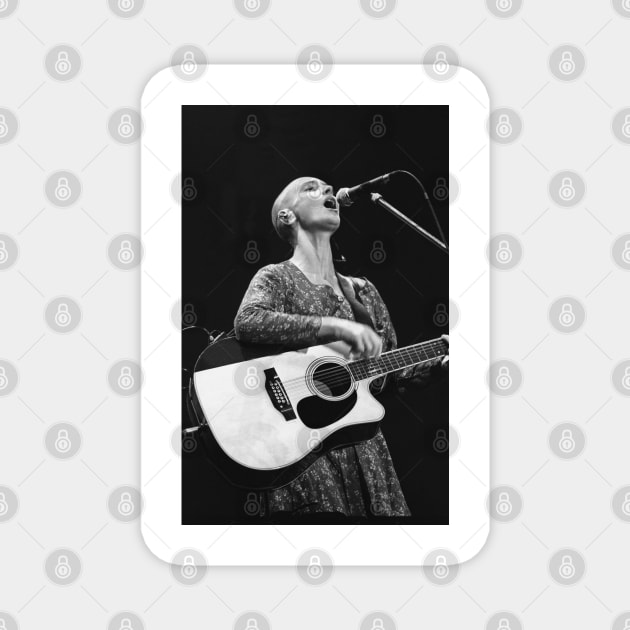 Sinead O'Connor BW Photograph Magnet by Concert Photos