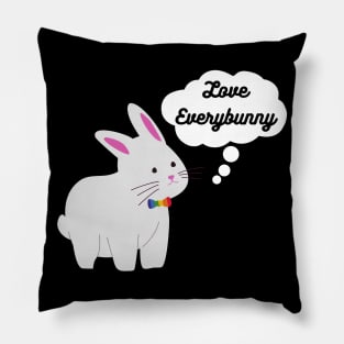 Love Everybunny Gay Pride Shirt Pillow