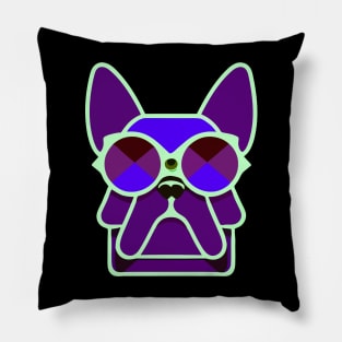 Frenchie Purple Pillow