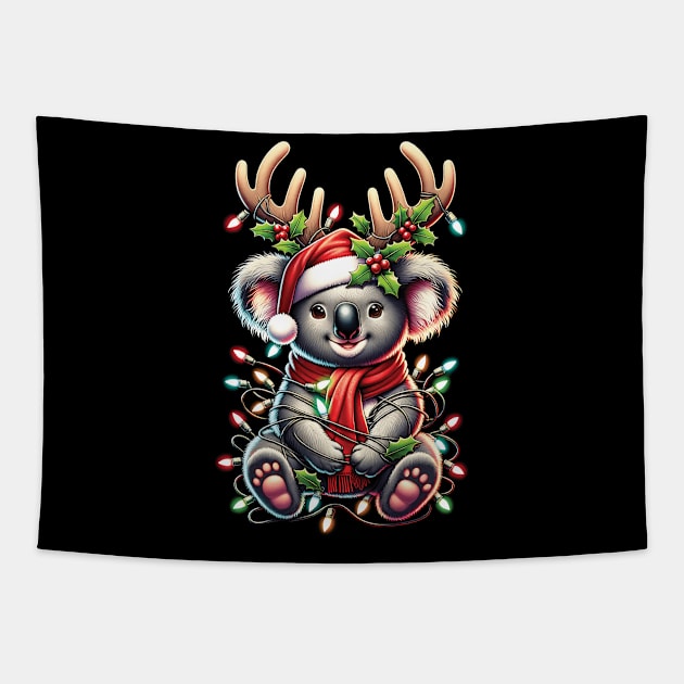 Koala Reindeer Christmas Tapestry by Gadsengarland.Art