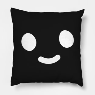 Smiley Doodle Friend - White Pillow