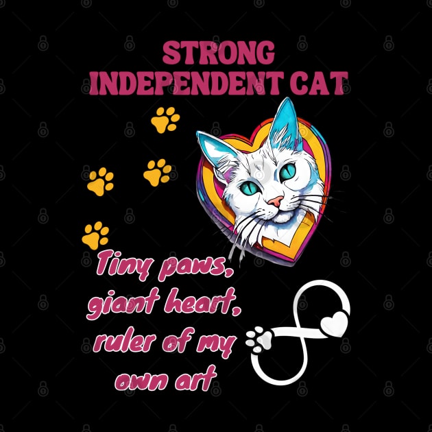 Strong Independent Cat T-shirt Design: Be Inspired By The Power And Beauty Of Cats by Inspire Me 