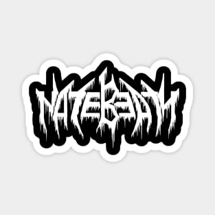 Nate Beaty Death Metal Logo White Magnet