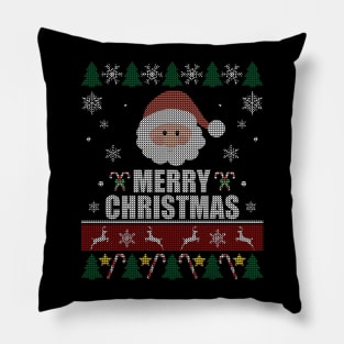 Santa Claus Face Christmas Pillow