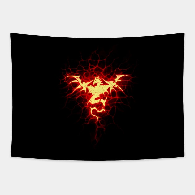 Dragon Mark Crack Tapestry by chriskar