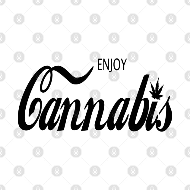 Enjoy Cannabis Black Logo by Illustrious Graphics 
