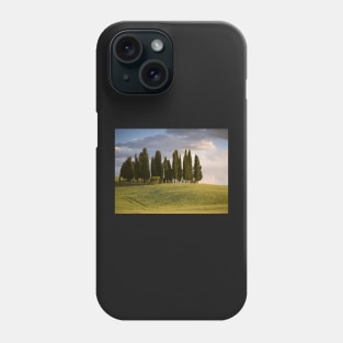 Group of cypress trees in Tuscan landscape Phone Case