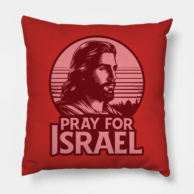 Pray For Israel Pillow by Plushism