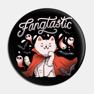 Fangtastic Vampire Halloween Bat Cat by Tobe Fonseca Pin