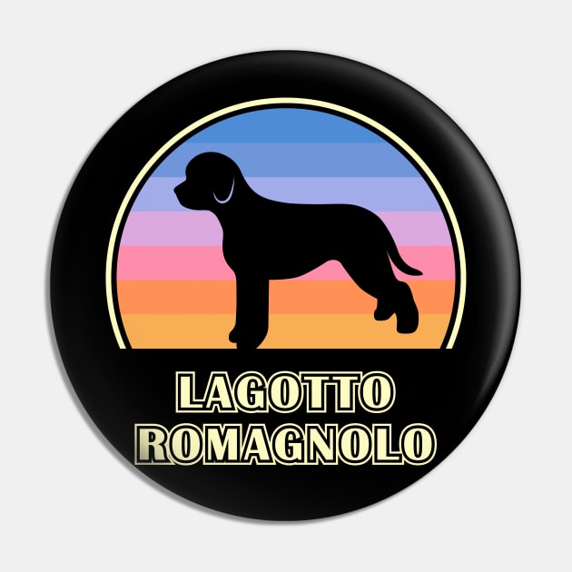 Lagotto Romagnolo Vintage Sunset Dog Pin by millersye