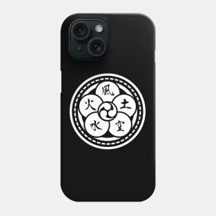 The Book of Five Rings (Crest) Miyamoto Musashi T-Shirt [ White Edition ] Phone Case